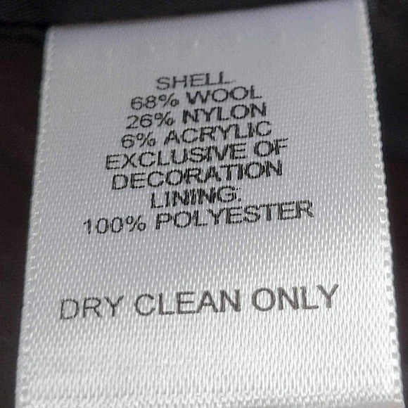 Talbots Blazer Jacket Womens 4 Wool Button Lined Black White Plaid Gingham - Picture 8 of 9